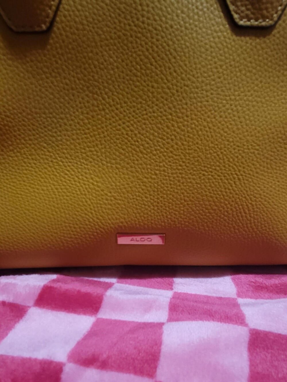 Aldo Yellow Structured Top-Handle Women’s Bag - Picture 2 of 6